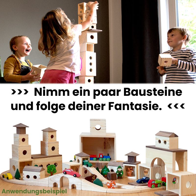 Kreativbaukasten für Kinder - Spielzeug aus Holz | Handarbeit | Natürlich - MATZBOX