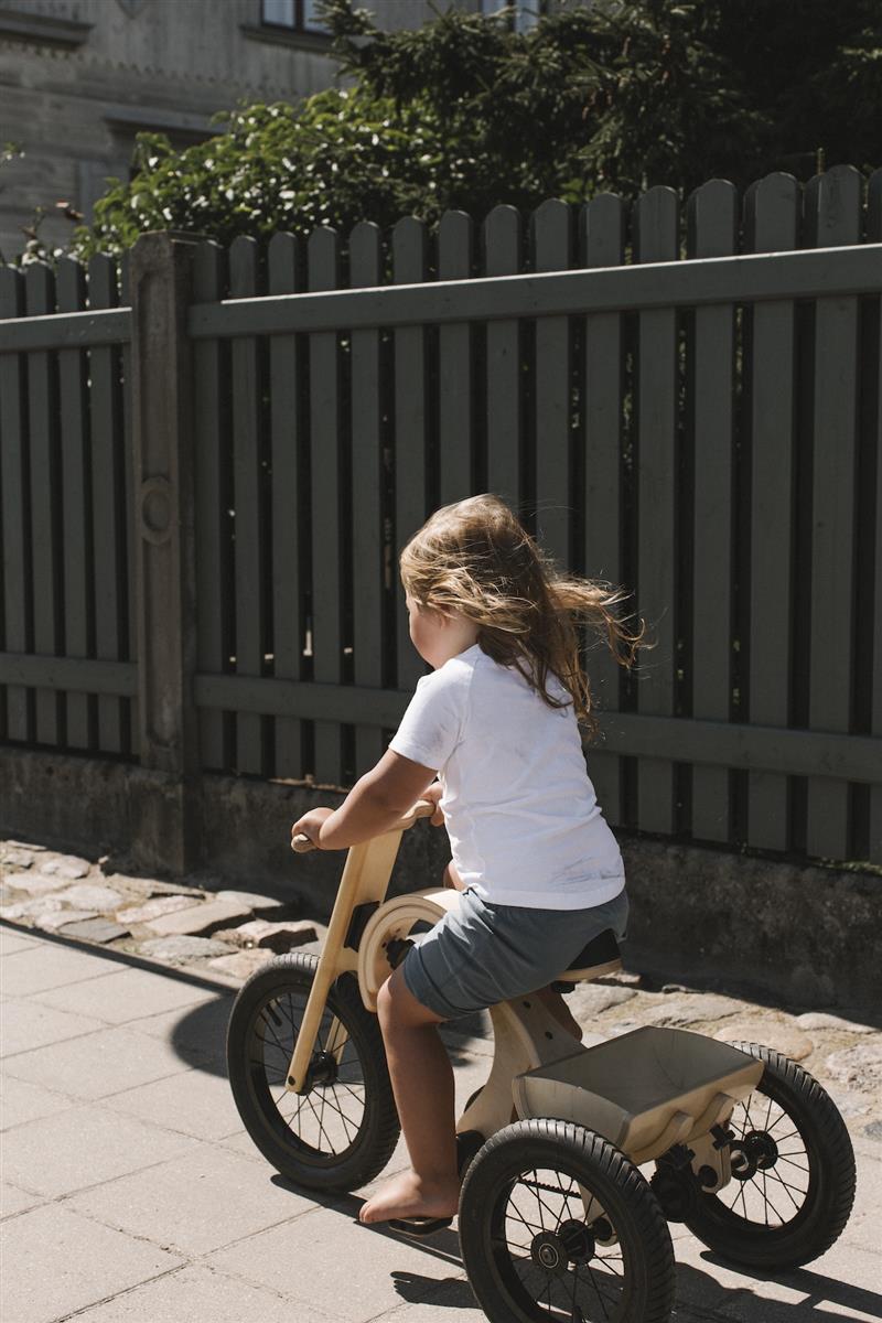 Balance Bike 3in1 aus Holz - mitwachsendes Laufrad für Kinder ab 6 Monaten bis 6 Jahre mit Dreirad Erweiterung