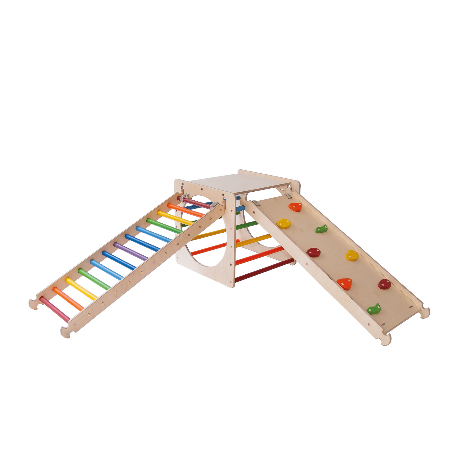 Montessori Kletterwürfel "Entdecker" Regenbogen