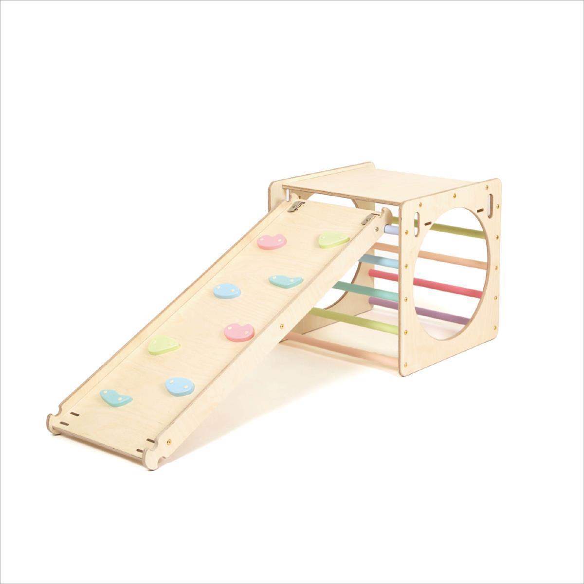 Montessori Kletterwürfel "Entdecker" Regenbogen