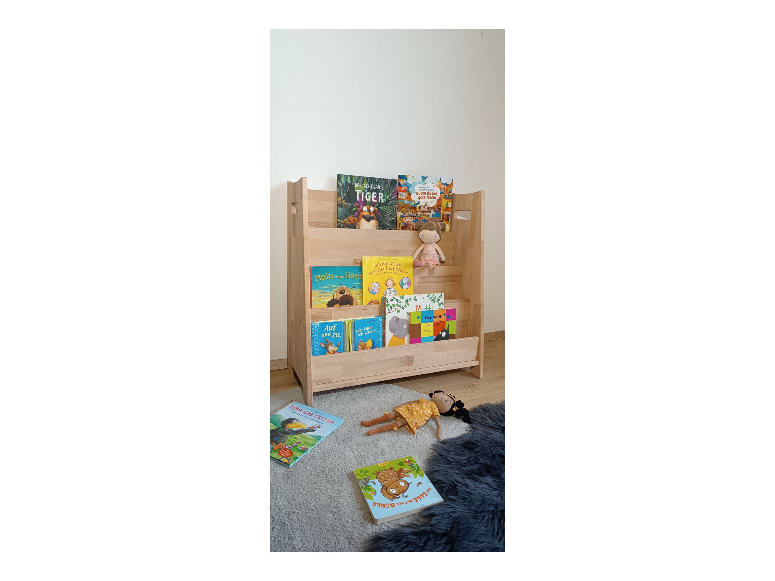 Montessori Bücherregal fürs Kinderzimmer  75 cm x 73 cm x 36 cm