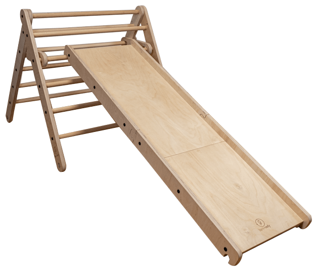 Climber & Slide - 2x höhenverstellbares, klappbares Kletterdreieck mit Rutsche von Born Ready Toys