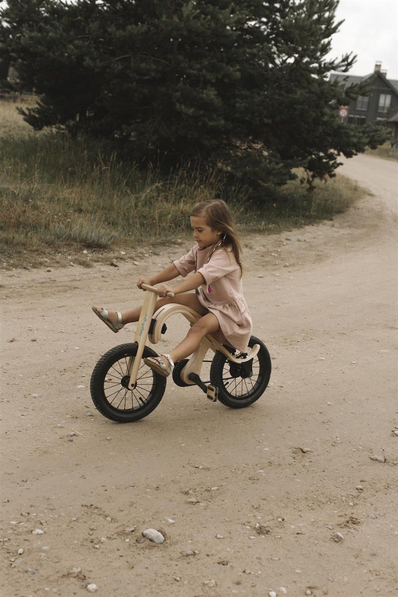 Balance Bike 3in1 aus Holz - mitwachsendes Laufrad für Kinder ab 6 Monaten bis 6 Jahre mit Fahrrad Erweiterung