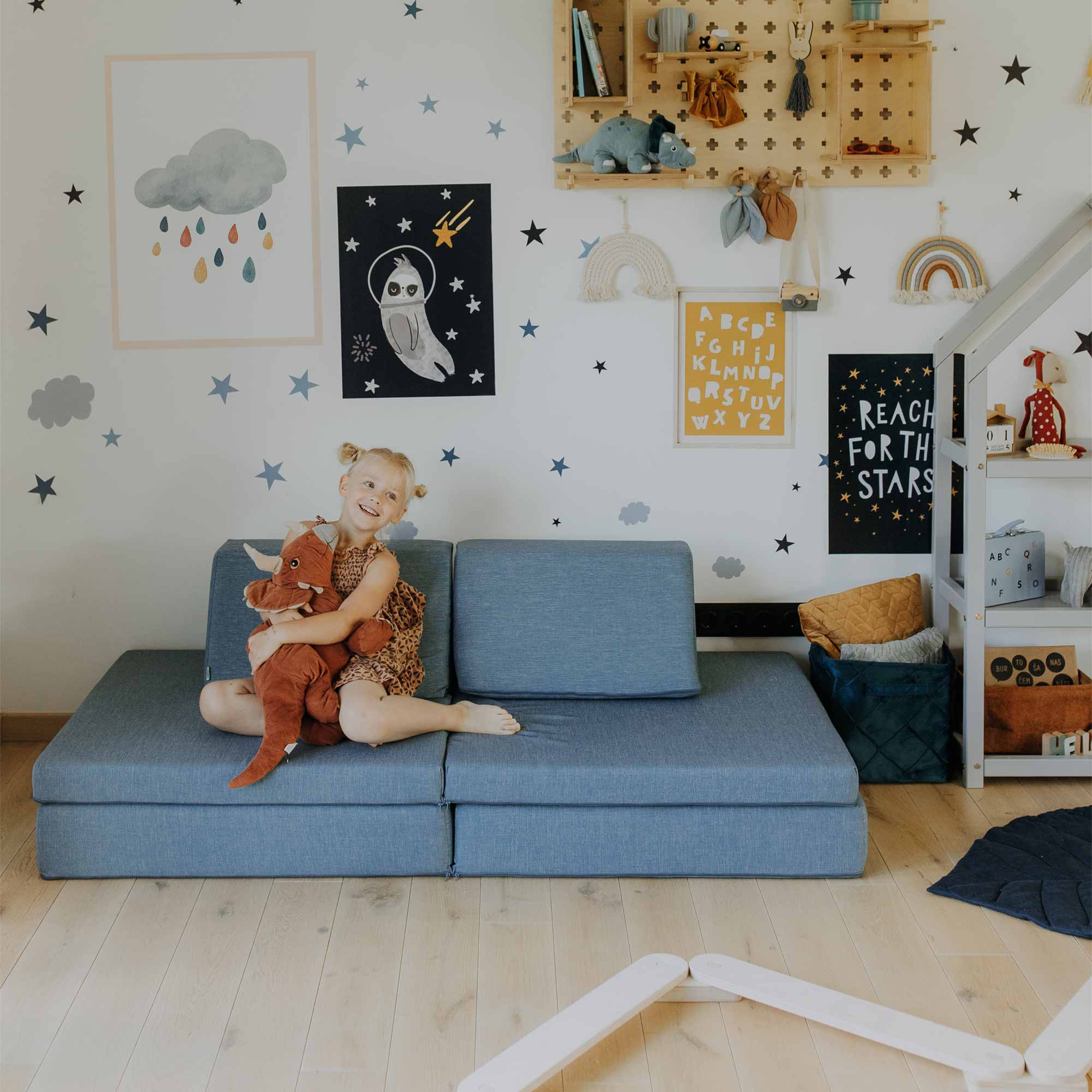 Universelles Kindersofa von monboxy in Türkis