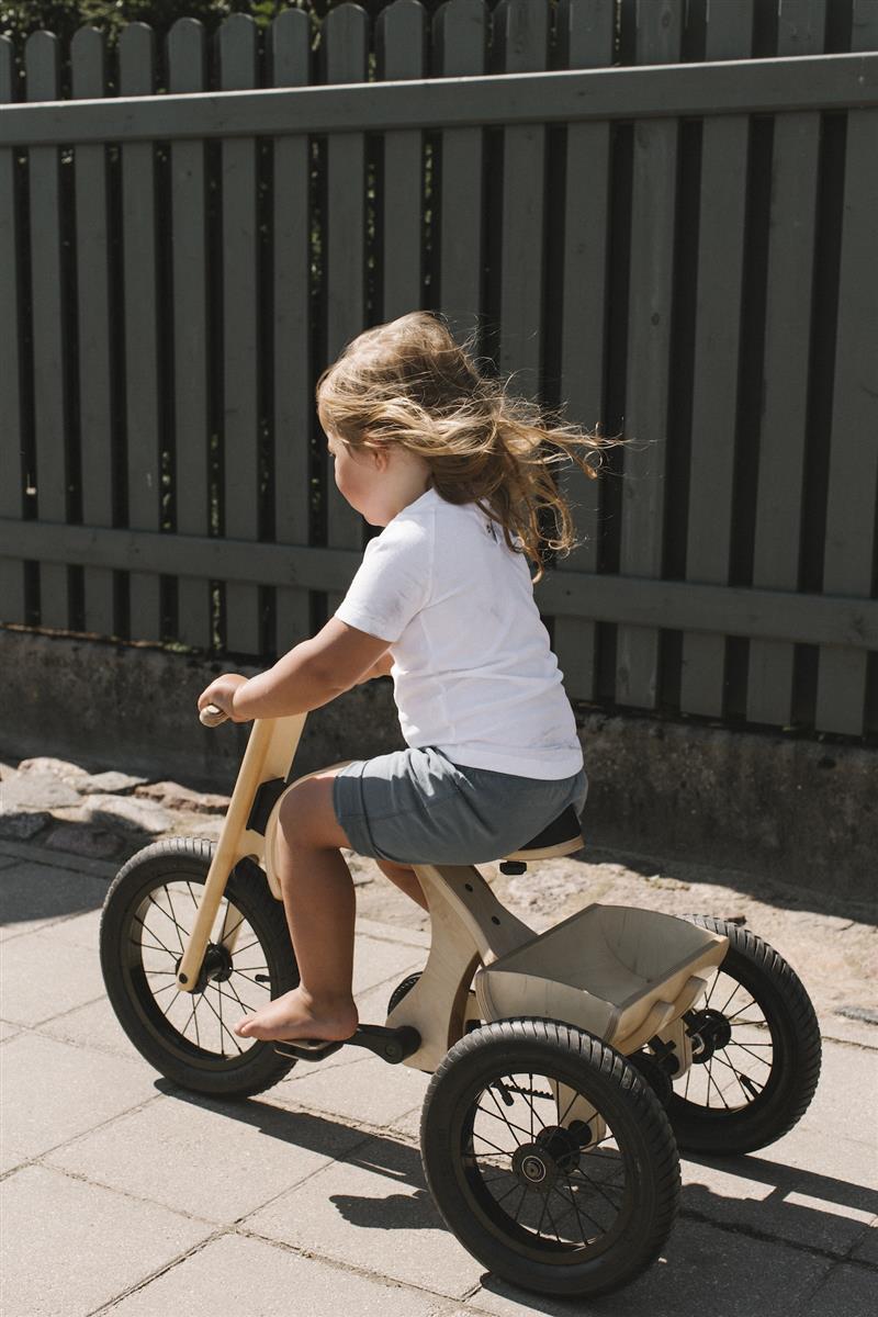 Balance Bike 3in1 aus Holz - mitwachsendes Laufrad für Kinder ab 6 Monaten bis 6 Jahre mit Dreirad Erweiterung