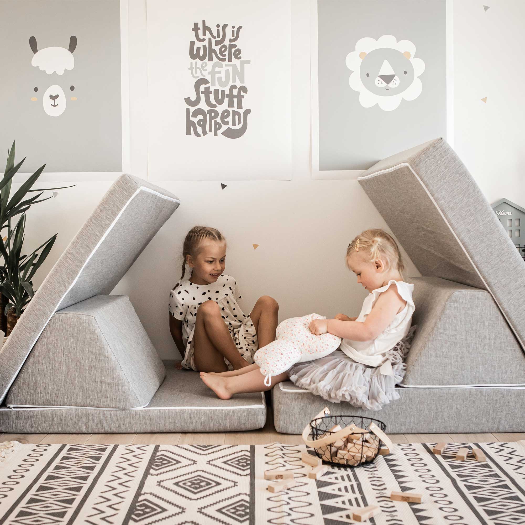 Universelles Kindersofa von monboxy in Grau