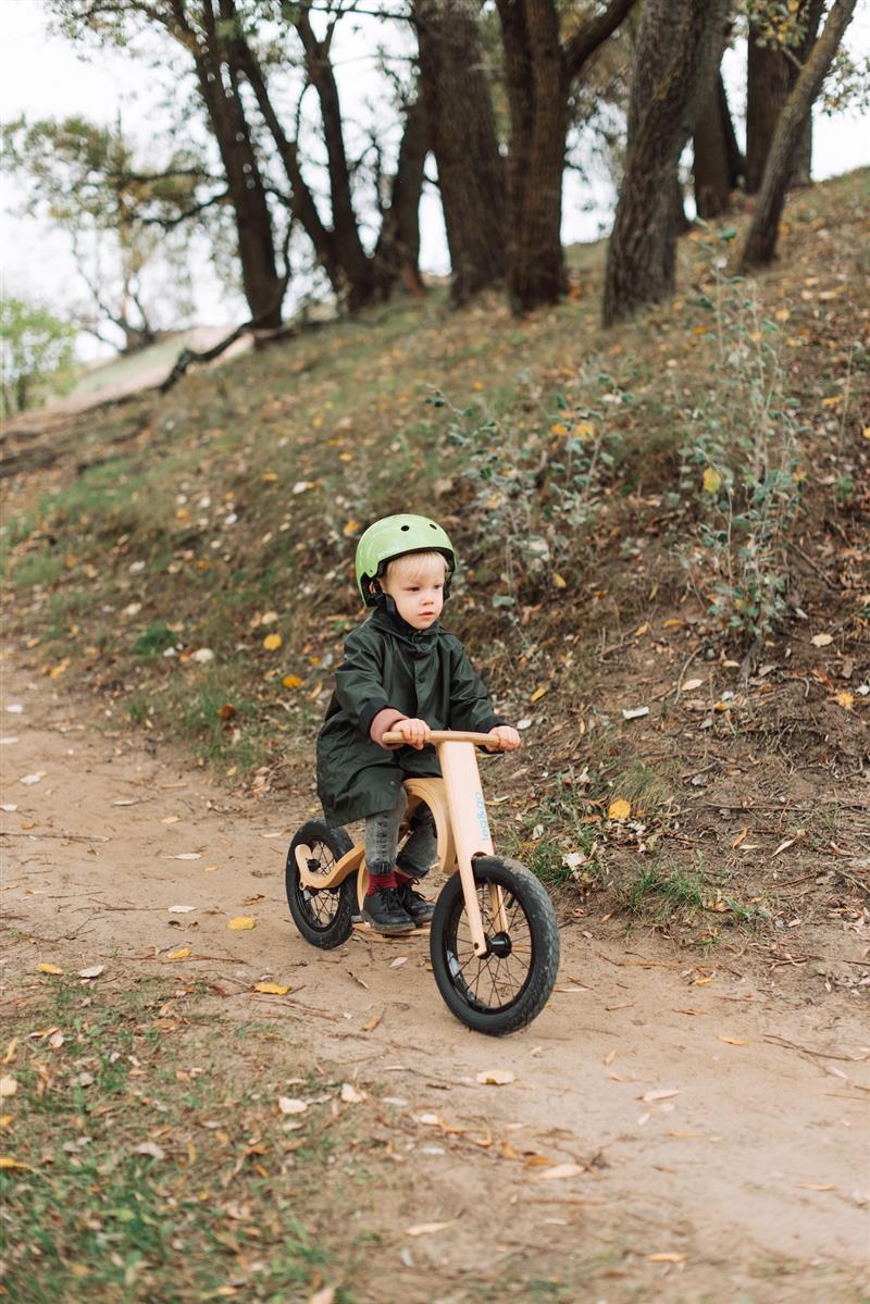 Balance Bike 3in1 aus Holz - mitwachsendes Laufrad für Kinder ab 6 Monaten bis 6 Jahre mit Downhill Erweiterung