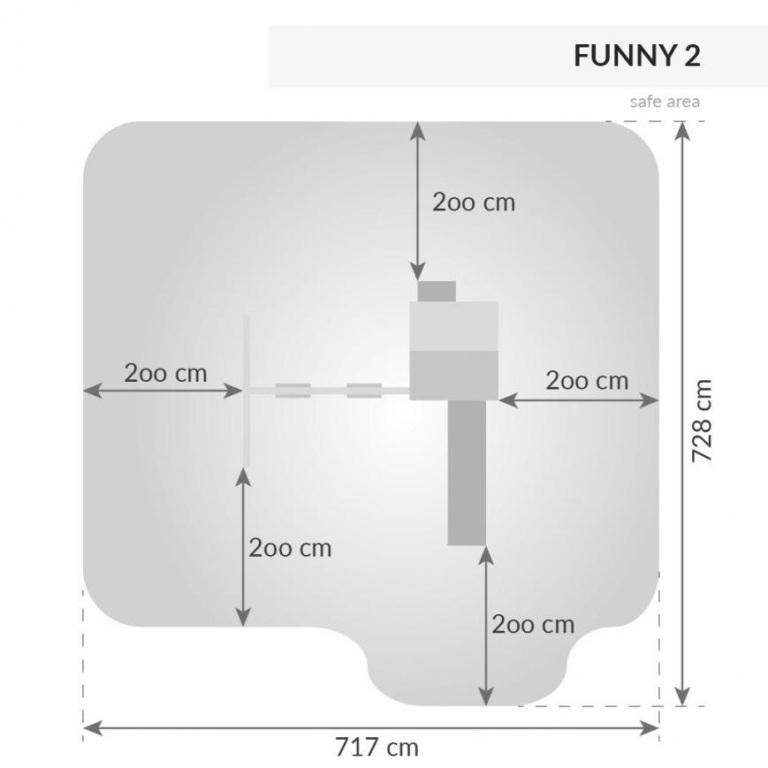 Spielturm Funny 2 mit Rutsche, Doppelschaukel, Leiter inkl. Dach, Bodenanker und Griffen