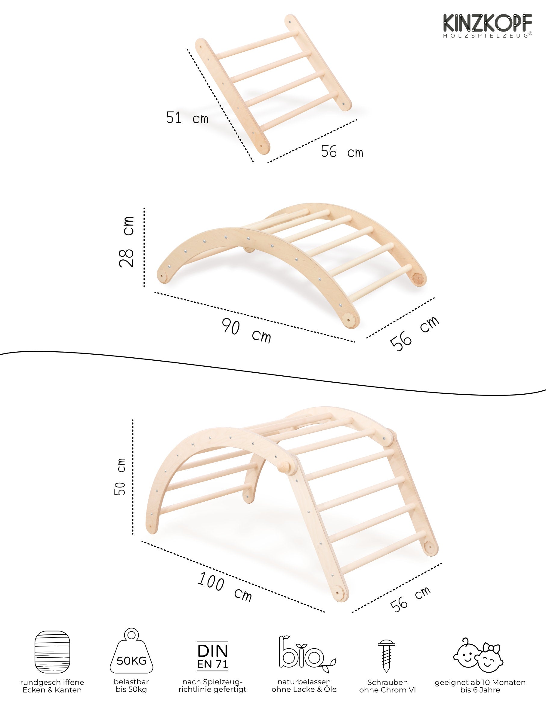 ZAUBERBERG, klein mit Rutsche/Kletterwand