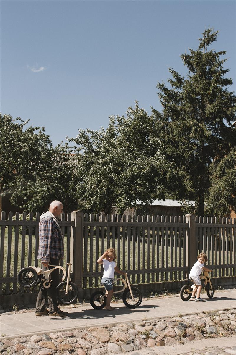 Balance Bike 3in1 aus Holz - mitwachsendes Laufrad für Kinder ab 6 Monaten bis 6 Jahre mit Dreirad Erweiterung