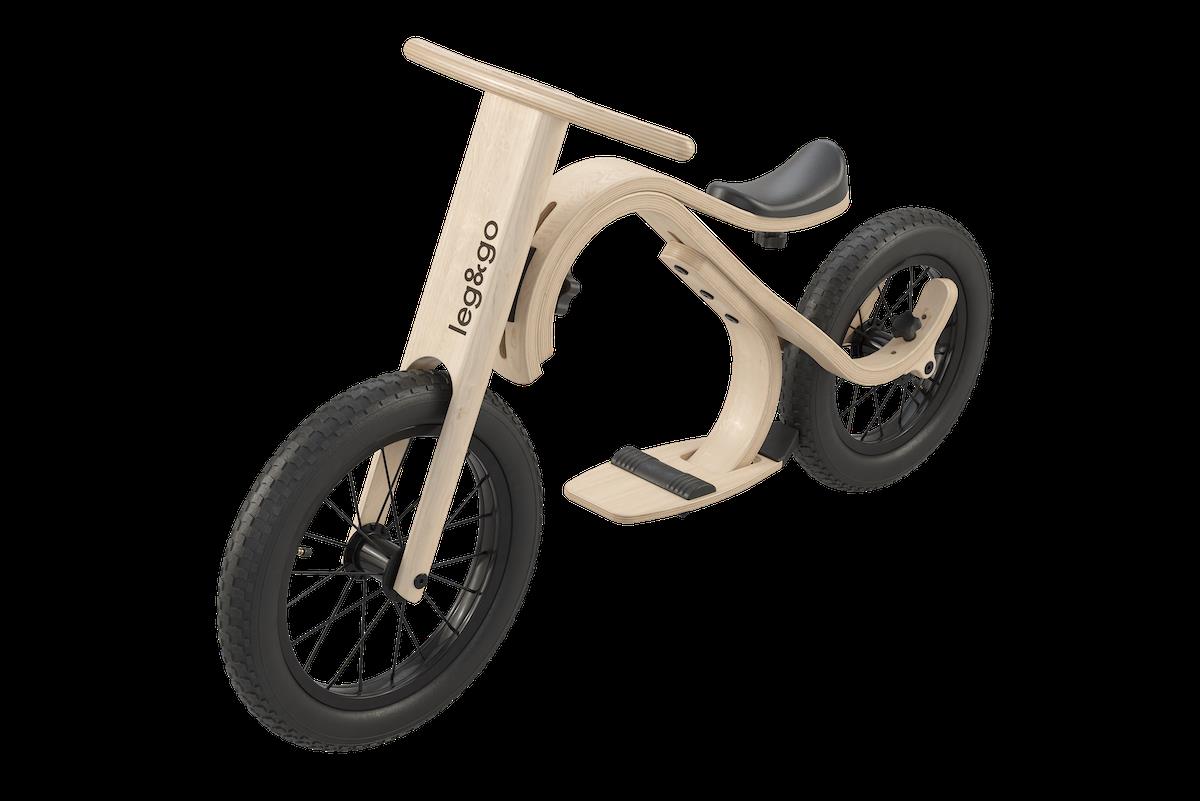 Balance Bike 3in1 aus Holz - mitwachsendes Laufrad für Kinder ab 6 Monaten bis 6 Jahre mit Downhill Erweiterung