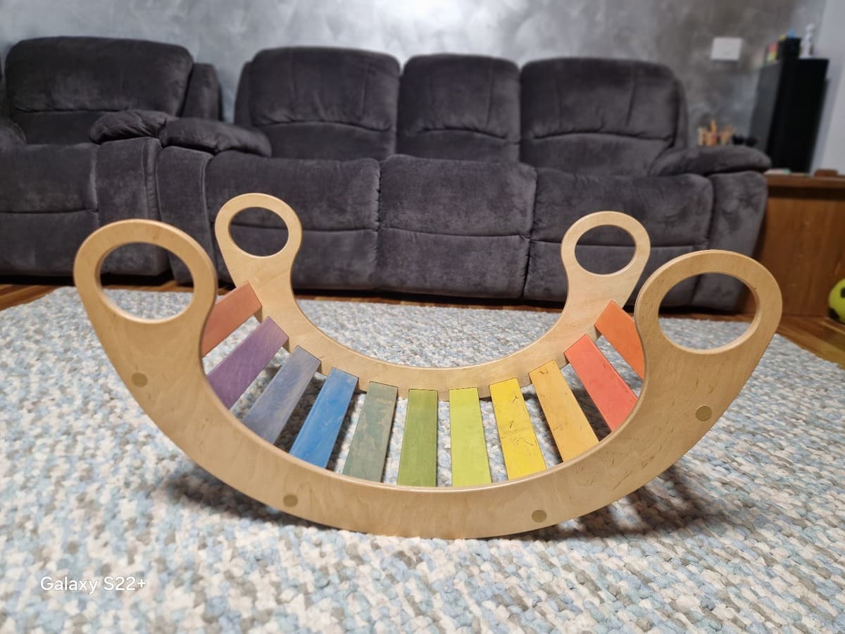 Montessori Kletterbogen von Neoida  ohne Farbwunsch "Natur + Regenbogen"